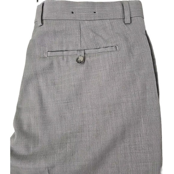 Banana Republic ~Men's Size 35/32~ Gray Striped Prit Modern Fit Wool Blend Pants - Picture 8 of 9
